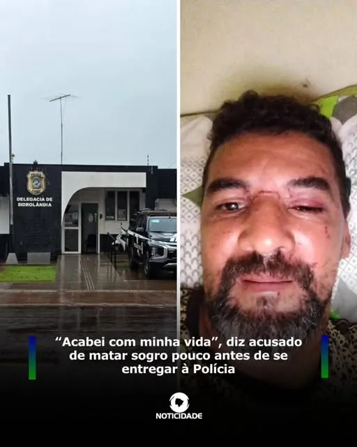 “Acabei com minha vida”, diz acusado de matar sogro pouco antes de se entregar à Polícia