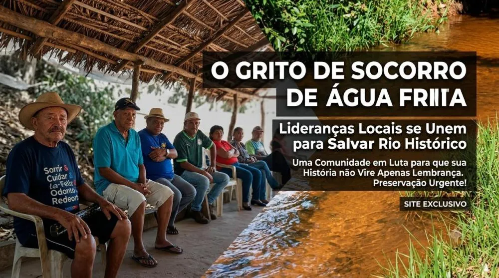 RIO ÁGUA FRIA PEDE SOCORRO: COMUNIDADE SE MOBILIZA PARA EVITAR DESAPARECIMENTO DE PATRIMÔNIO HISTÓRICO