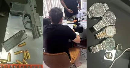 Operação apreende 4 Rolex e arma na casa de suplente de deputado